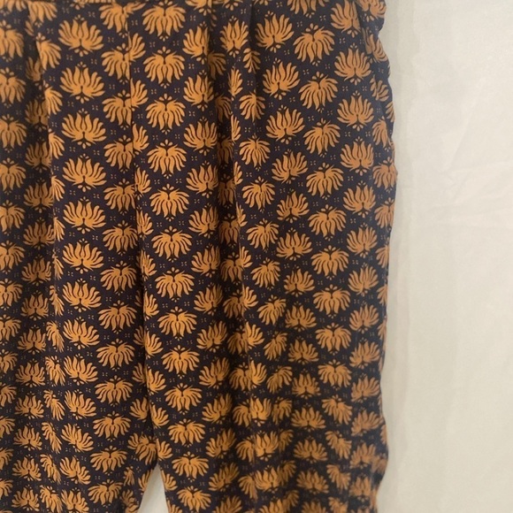 H & M print boho pocket block print pants sz xs - Picture 2 of 6